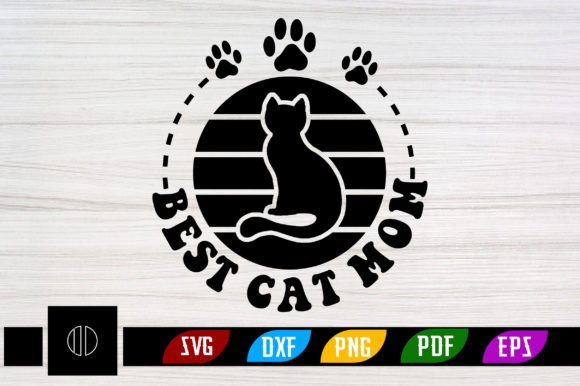 Best Cat Mom Retro Svg Design Graphics and Crafts