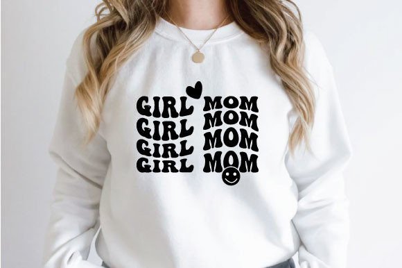 Girl Mom - Retro SVG Design: Graphics for Crafts