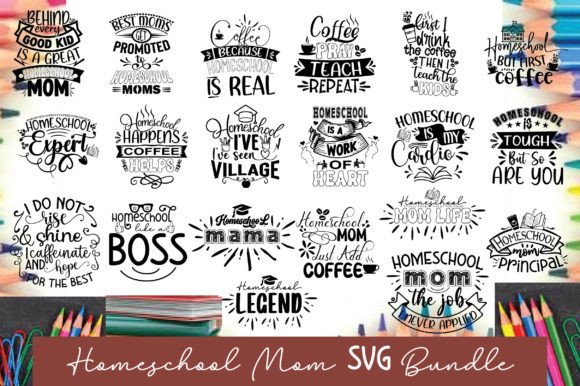 Homeschool Mom Bundle Svg Graphics and Crafts