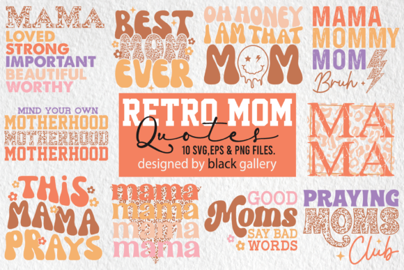 Retro Mom Quotes SVG Bundle: Graphics and Crafts Review